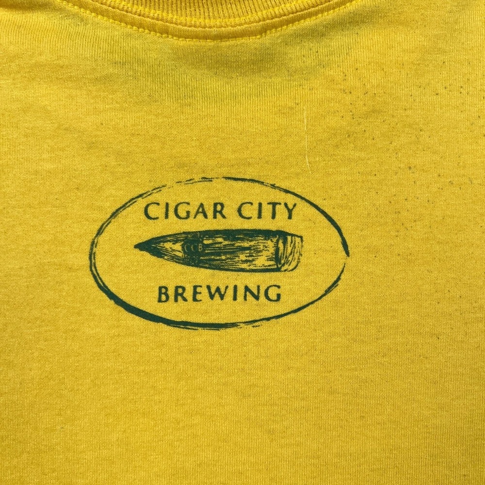 Vintage Jai Alai IPA Beer Cigar City Brewing Lacrosse T-Shirt Mens M Yellow Y2K - Picture 9 of 10
